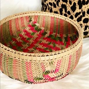 Colourful handwoven basket